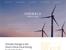 Tablet Screenshot of growaldfamilyfund.org
